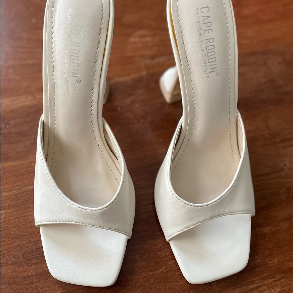 Cape Robbin Elegant Cream White Heels